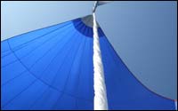 blue spinnaker